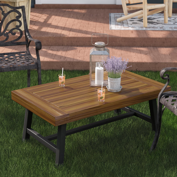 Millwood Pines Aditya Acacia Outdoor Coffee Table & Reviews Wayfair